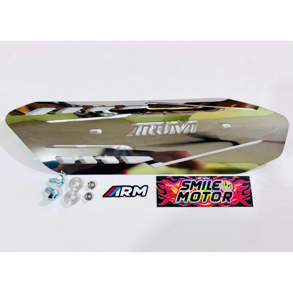 TAMENG COVER KNALPOT VARIASI ARUMI STAINLESS VARIO125 VARIO150