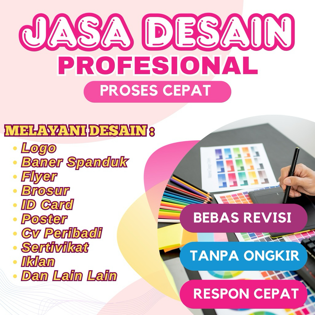 JASA DESAIN TERMURAH, LOGO, SPANDUK, STIKER,