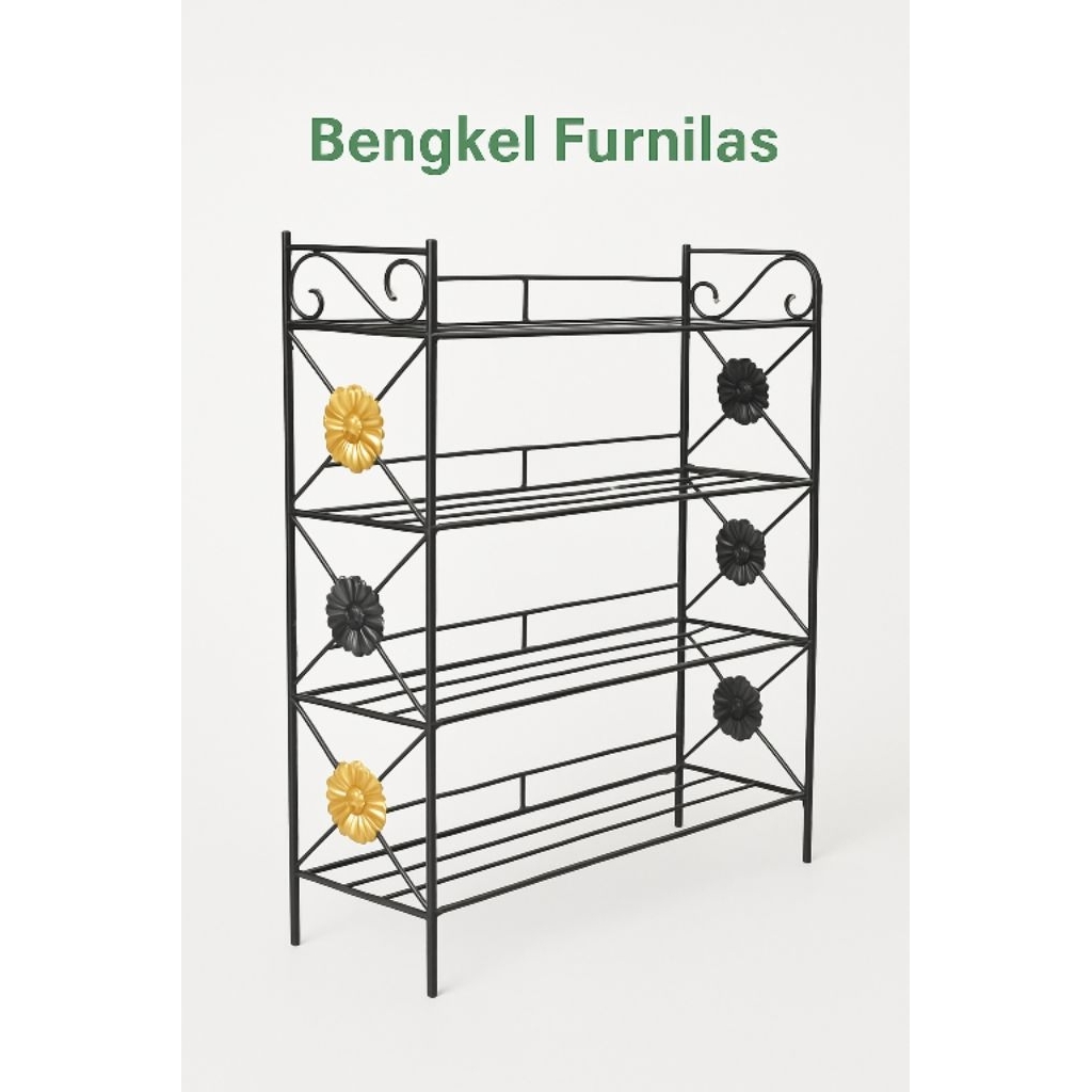 RAK SEPATU BESI/RAK SANDAL/ RAK BUNGA