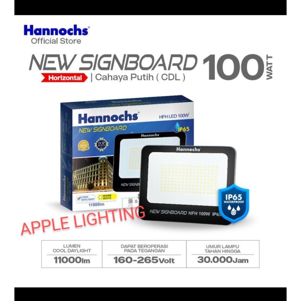 LAMPU SOROT / LAMPU TEMBAK HANNOCHS 100W IP65
