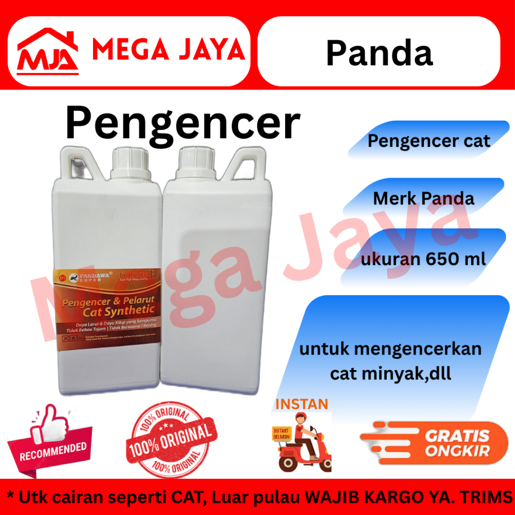 pengencer Panda / Atlas 650 ml pengencer cat minyak