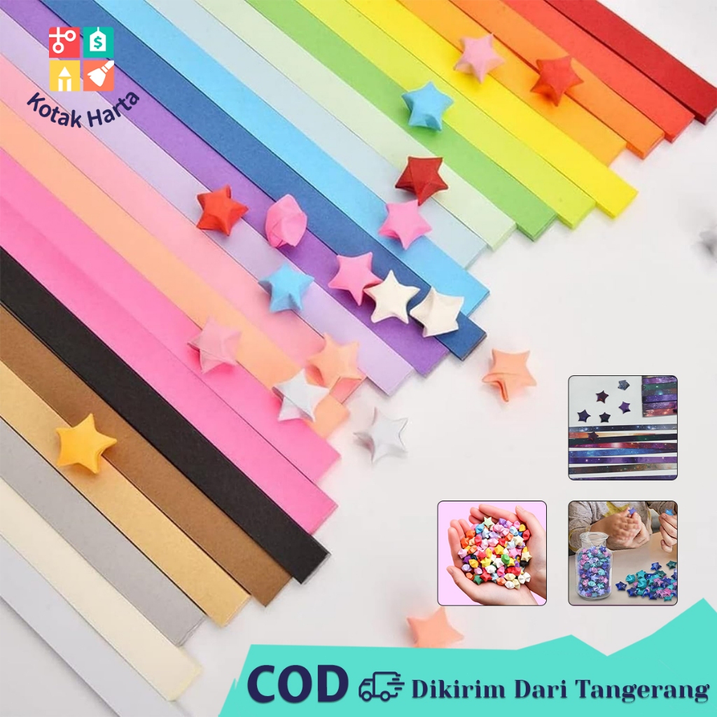 

Kertas Bintang Warna Warni 540pcs Rainbow Star Origami Paper Kertas Origami Bintang Kecil