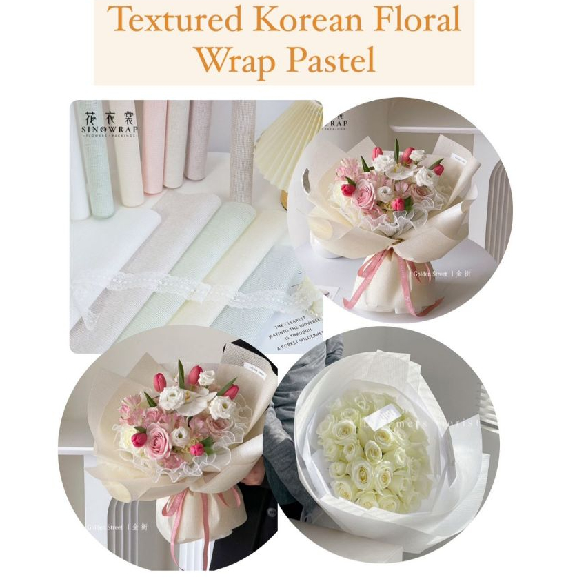 

(K 44)- (1 LEMBAR) Cellophane Kertas Premium Kaku / Flower Mesh Wrapping Textured Motif Pastel Motif Korean Wrapping Paper Buket Bunga Dekorasi Buket bunga kertas Bunga Cotton / Kertas Tisu Non Woven Flower Wrapping Korean Style Kertas Buket Bunga