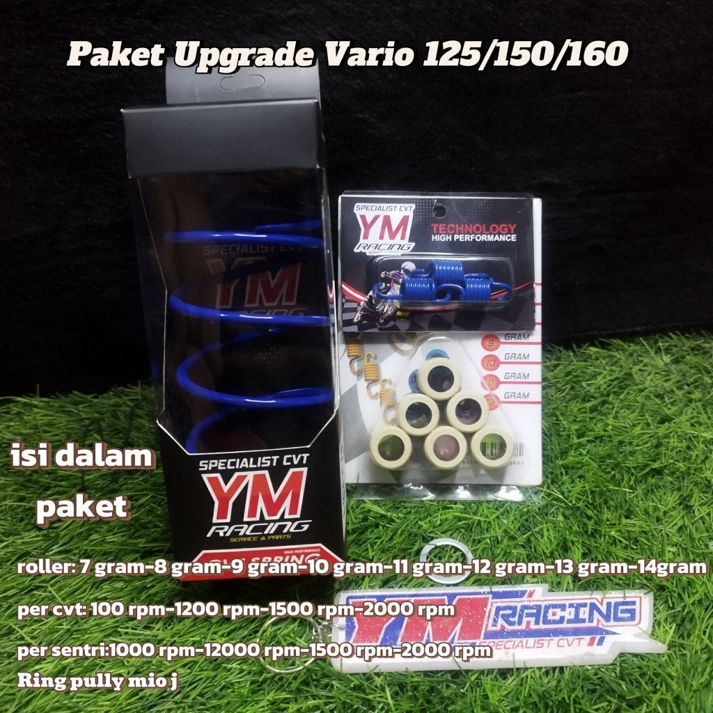Paket Upgrade CVT Vario 125 150 160 YM Racing - Per CVT & Sentri Roller 7-14gr Paket upgrade CVT Var