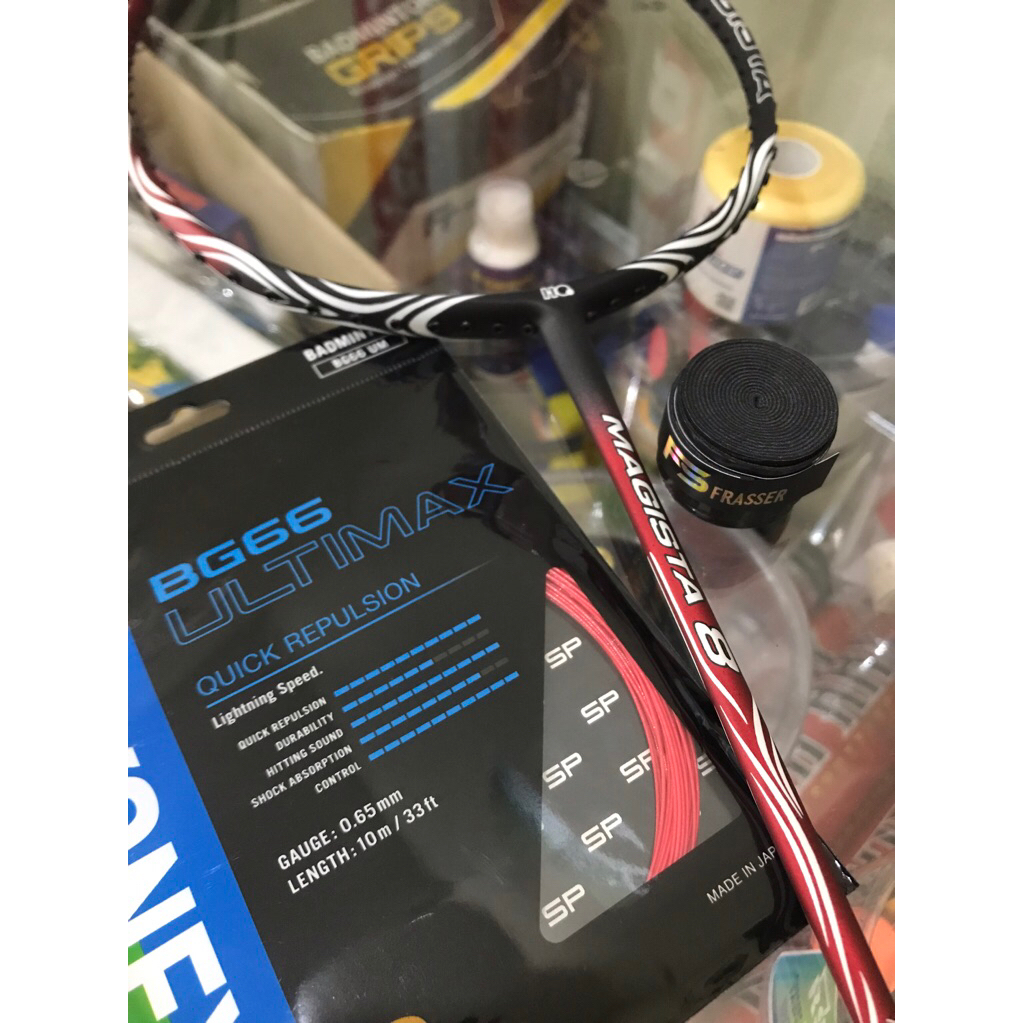 Raket Badminton Hiqua Magista 8 Free Ultimax dan Grip