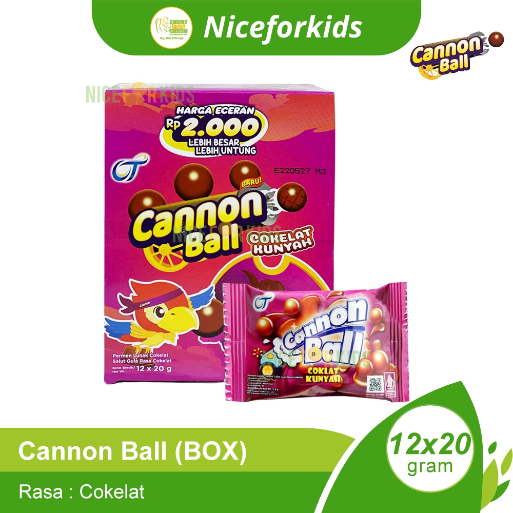 

Cannon Ball Box Isi 12x20gr / Permen Kunyah