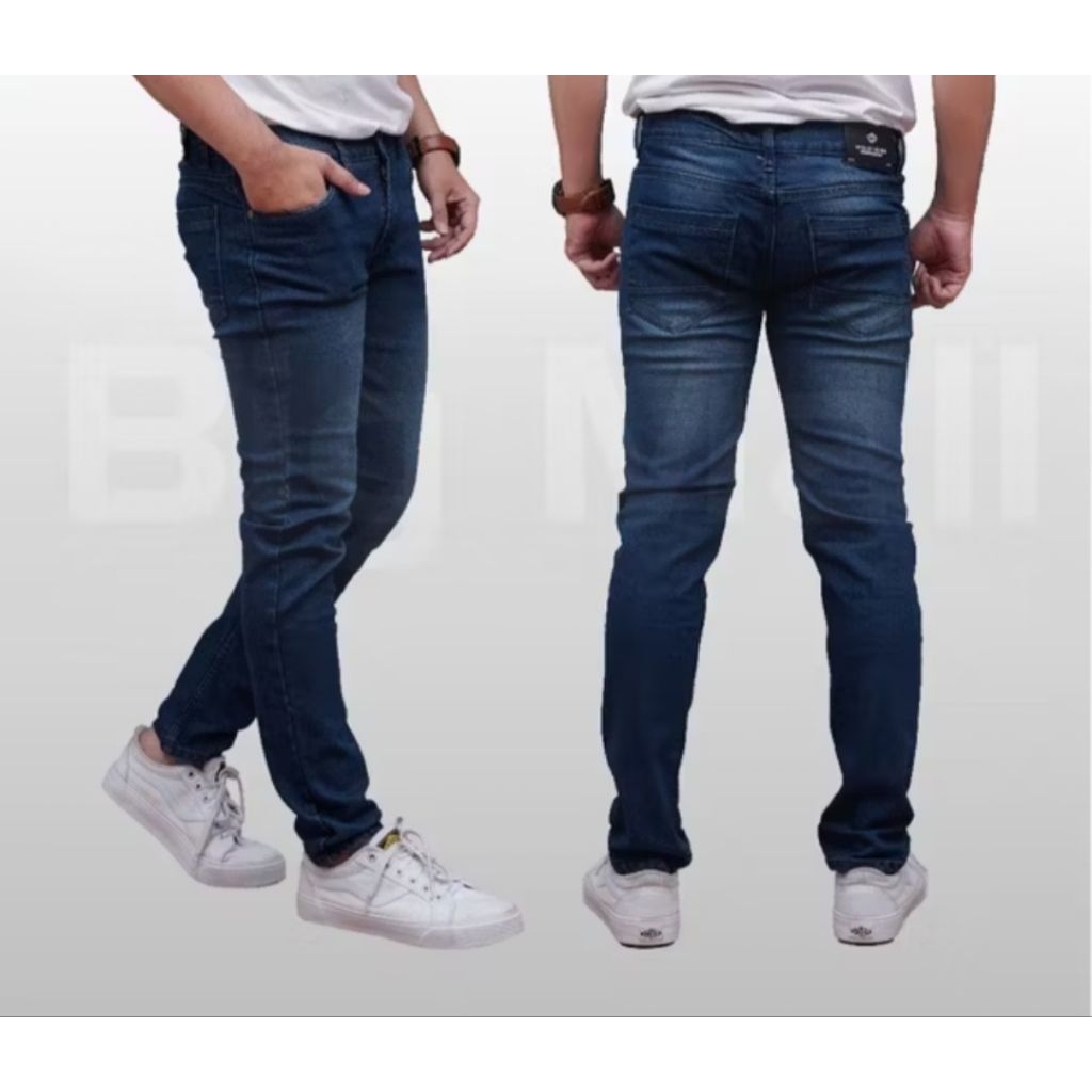 celana jeans pria M-Zone bahan stretch melar melar skinny