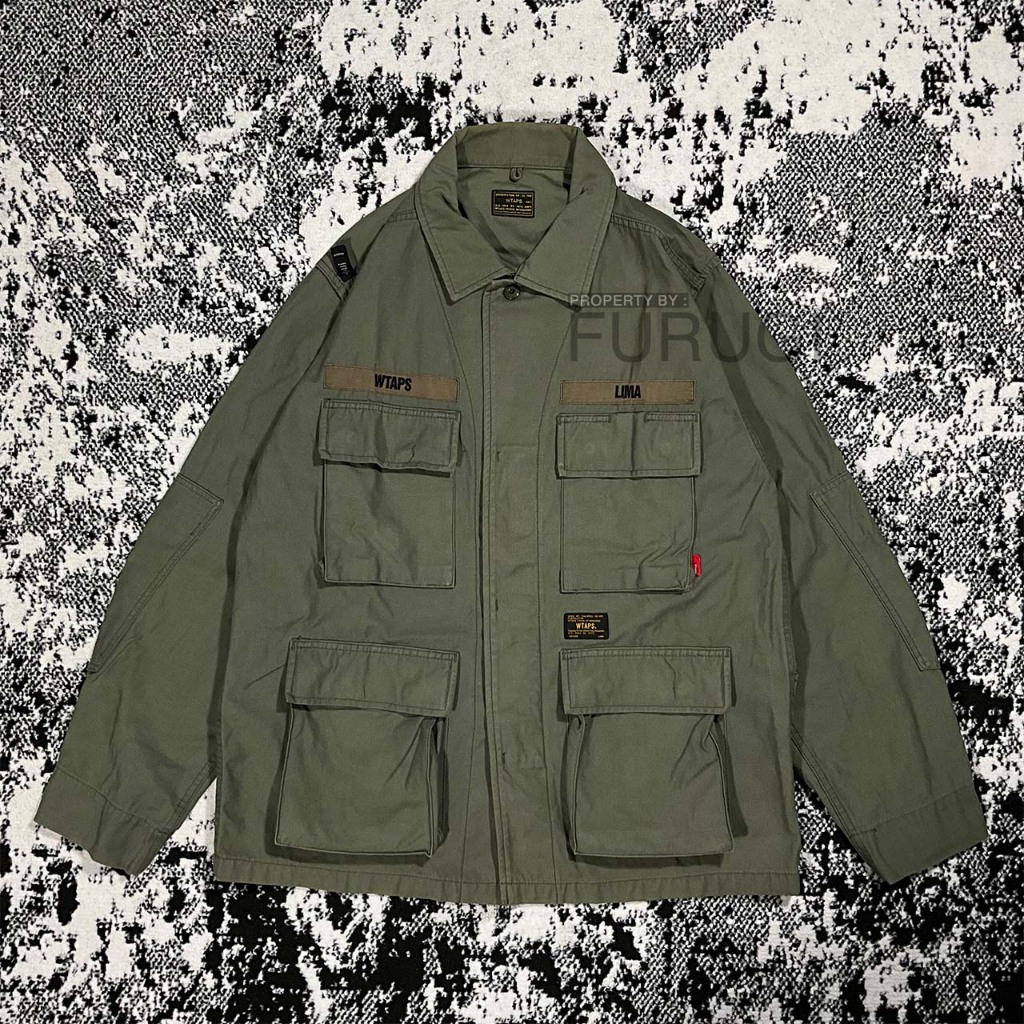 WTAPS JUNGLE L/S SHIRT. NYCO. SATIN 15AW ( RARE )