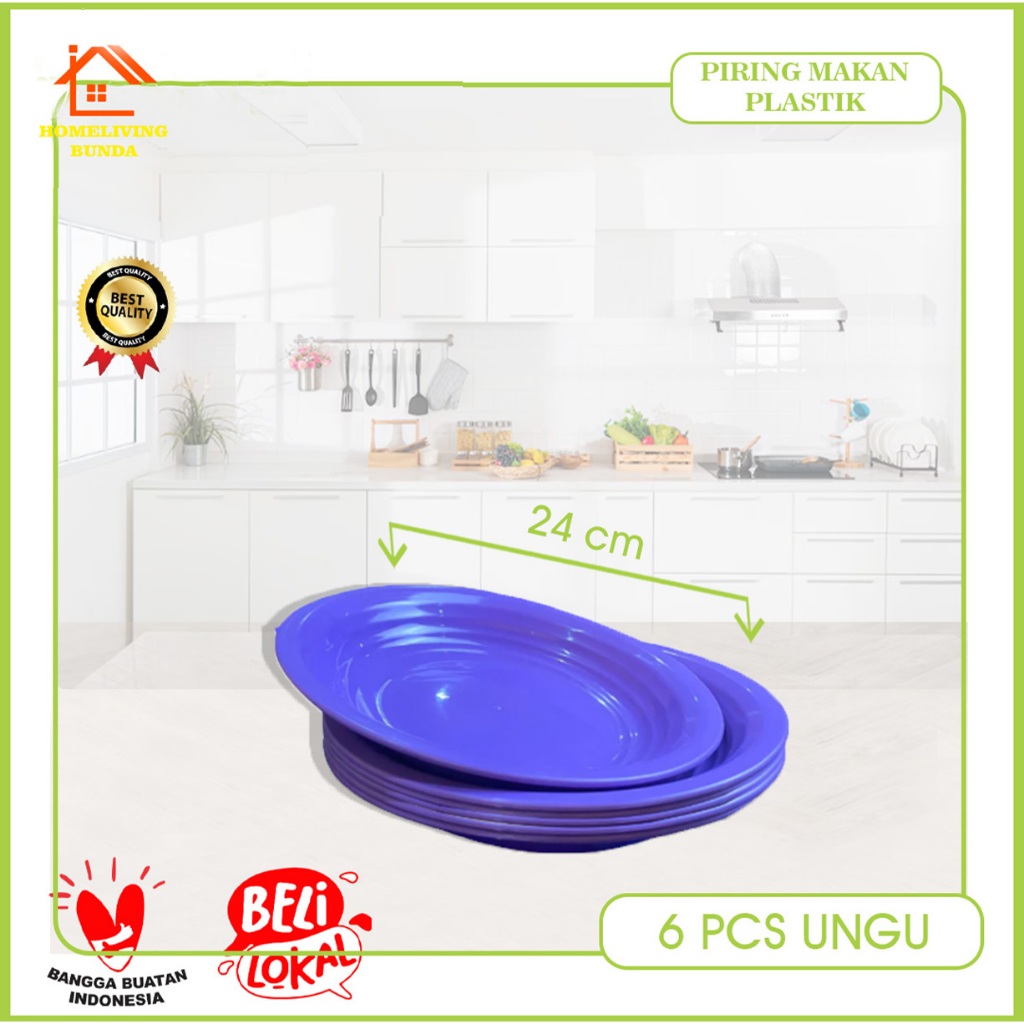 Piring Makan Plastik / Piring Plastik / Piring Plastik Makan Diameter 25CM