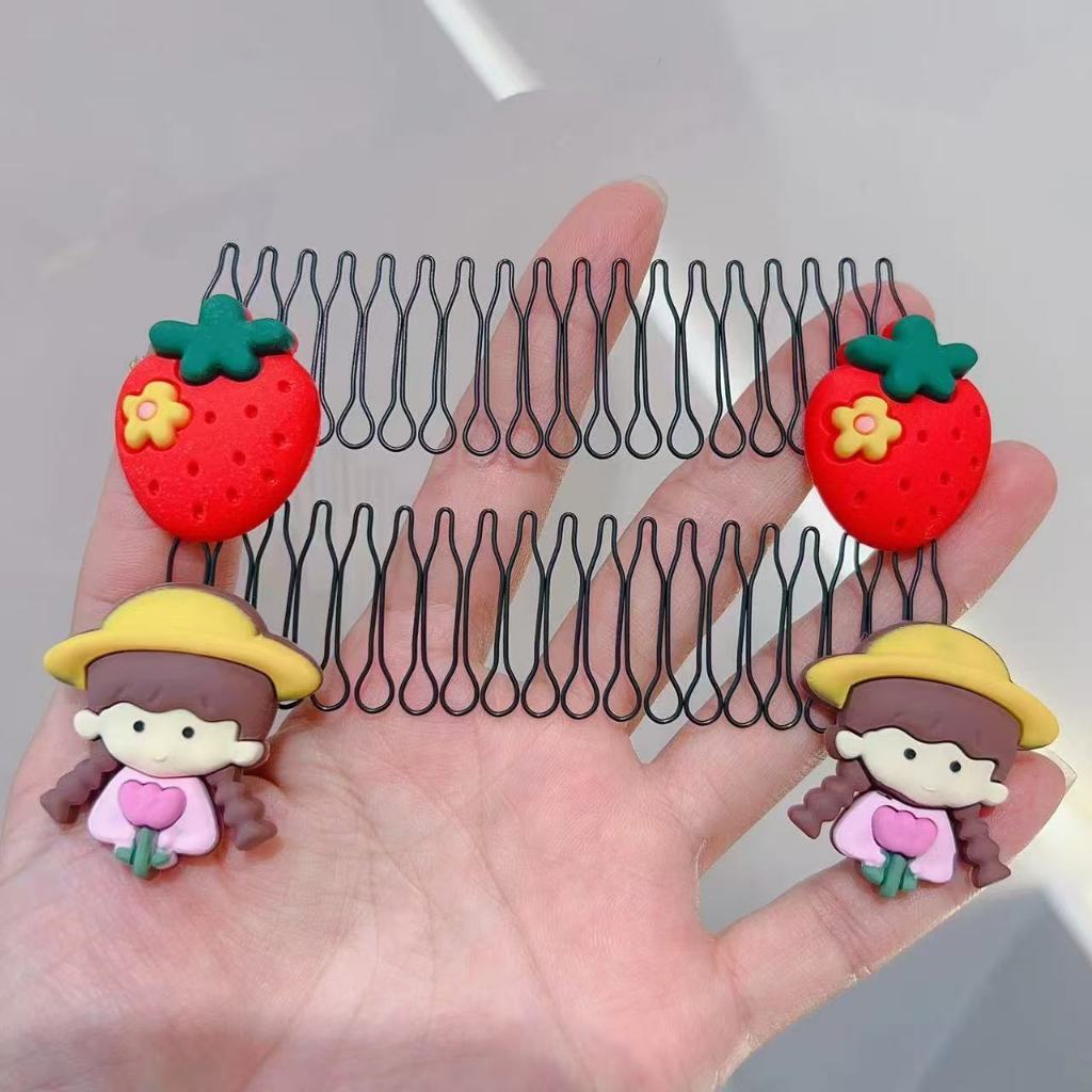 Gaya baru artefak rambut gadis sisir rambut anak-anak kartun lucu sisipan belakang kepala sisir jepi