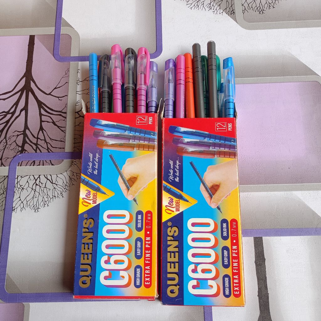 

(12) Pulpen Faster Queen's C6000 Tinta Hitam, Tebal 0.7 mm,