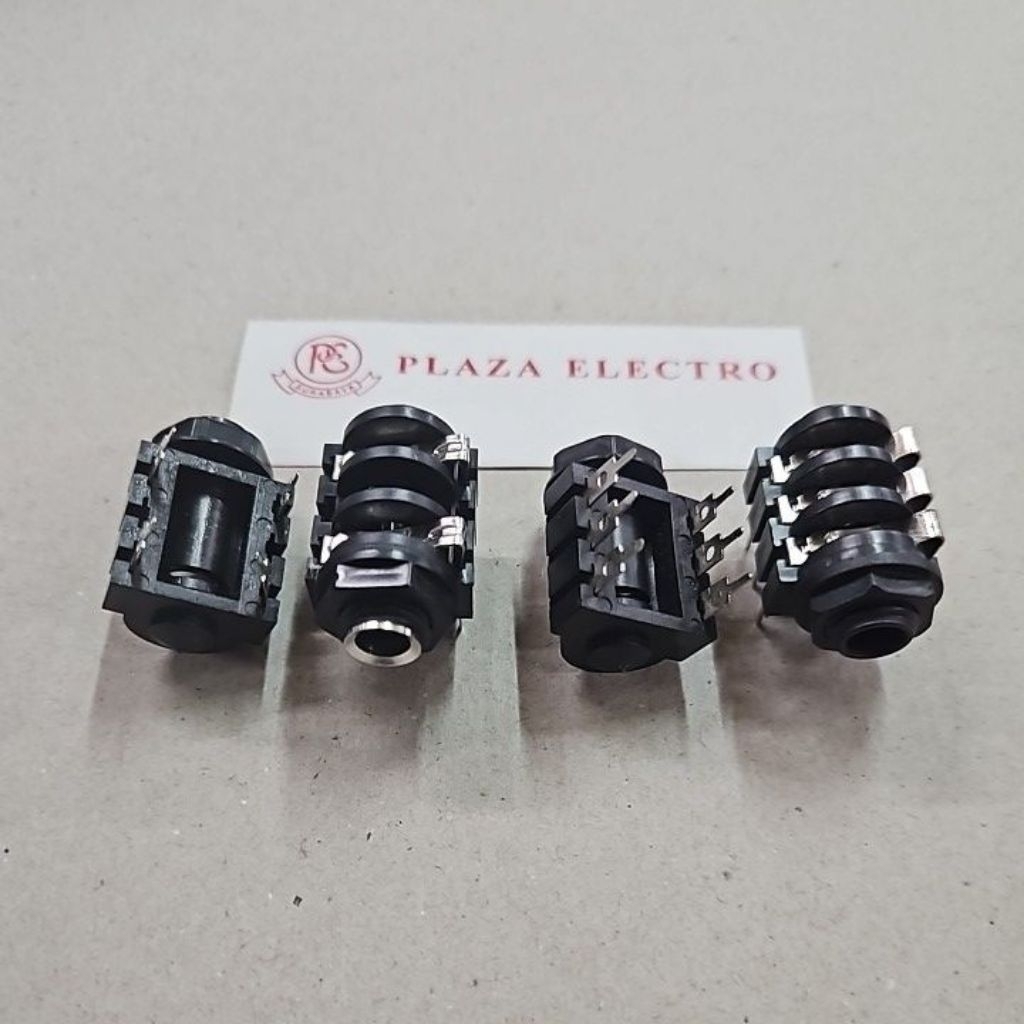 SOCKET SOKET MIC AKAI MONO / STEREO 6.5mm MODEL KELABANG 4 / 6P PIN TEMBAGA KUALITAS BAIK