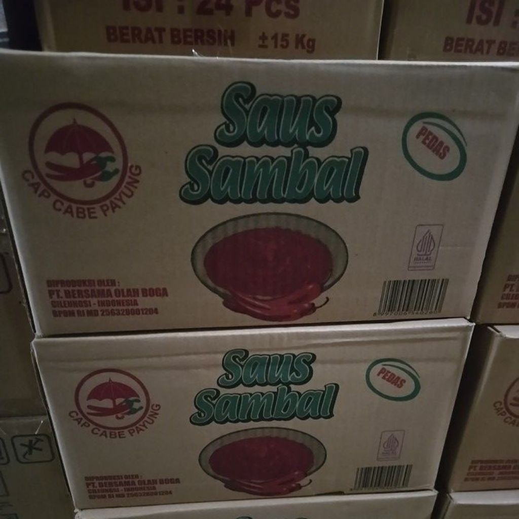 

sambal saus cap cabe payung dus an isi 24 pcs
