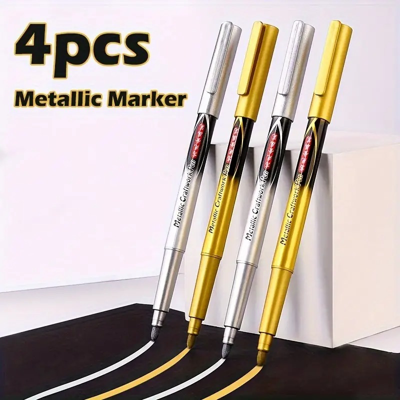 

TYNO SPIDOL PERMANEN MARKER METALLIC CHROME GOLD SILVER 1.5MM 4 PCS GN550