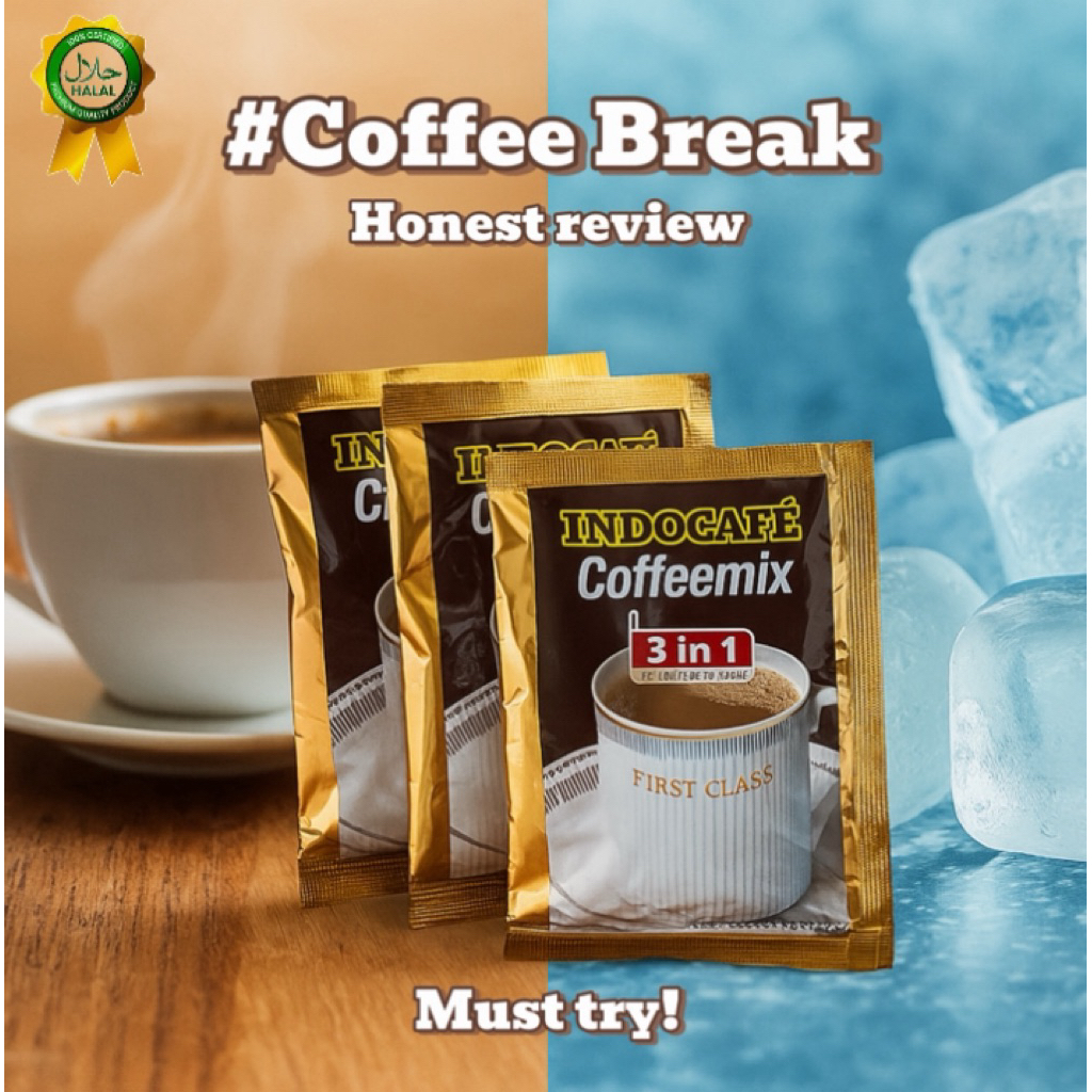 

Kopi INDOCAFE Mix 3in1 Seduh Hangat/Dingin 1 Renceng Isi (10pcs)