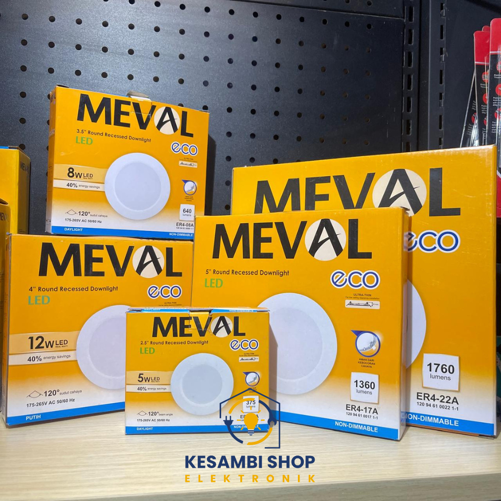 MEVAL LAMPU DOWNLIGHT LED ECO SERIES INBOW SLIM DOWNLIGHT MEVAL INBOW BULAT PUTIH