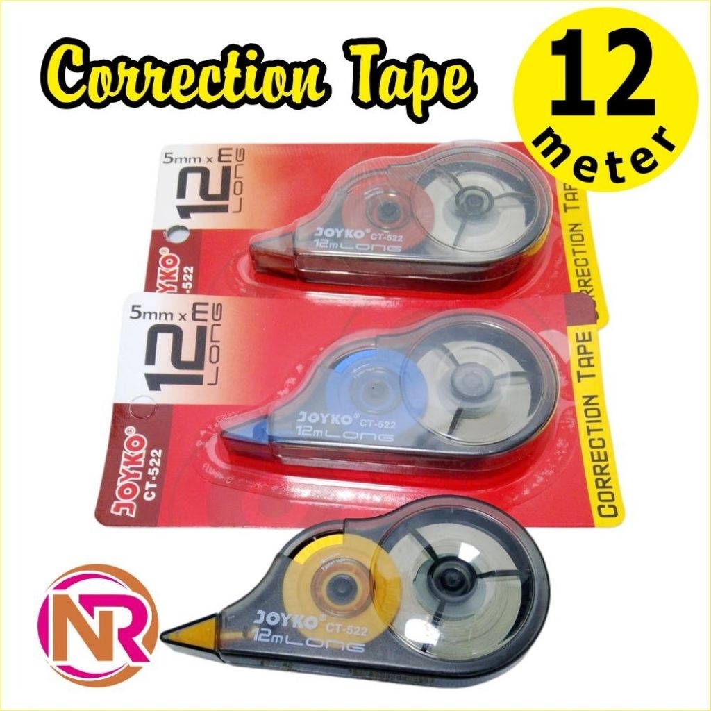 

CORRECTION TAPE JOYKO TIPE-X ROLL 5mm X 12 meter HARGA 1 PCS