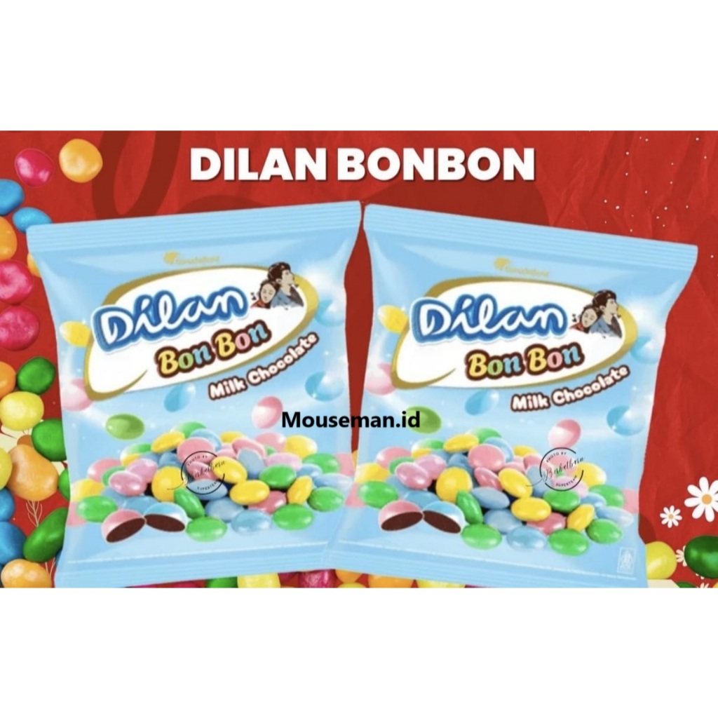 

Dilan Bon Bon Choco Milk Chocolate Flavor Cokelat Hitam Manis Rasa Susu Aneka Warna 13gr