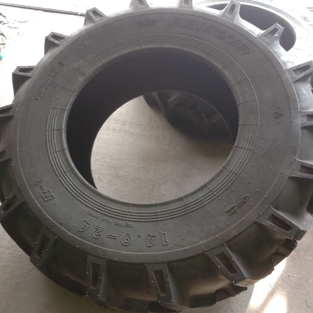 BAN LUAR ARMOUR 14.9-24 TRAKTOR BAJAK RODA 4 BATIK DARAT TUBE TYPE NYLON RIM W13 8PR 180KPa 14-9-24 