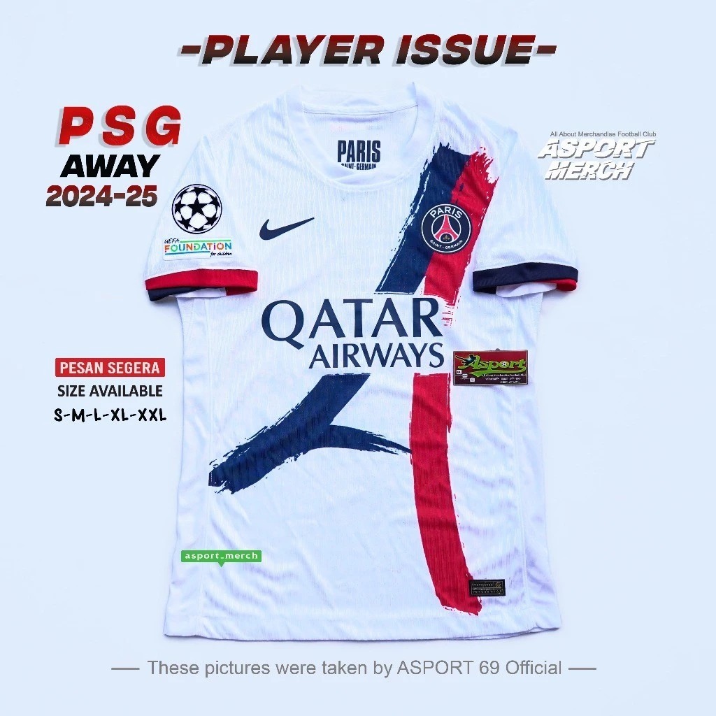 PSG AWAY PI JERSEY BOLA PSG AWAY 2024 2025 PLAYER ISSUE PSG AWAY 24 25 PI