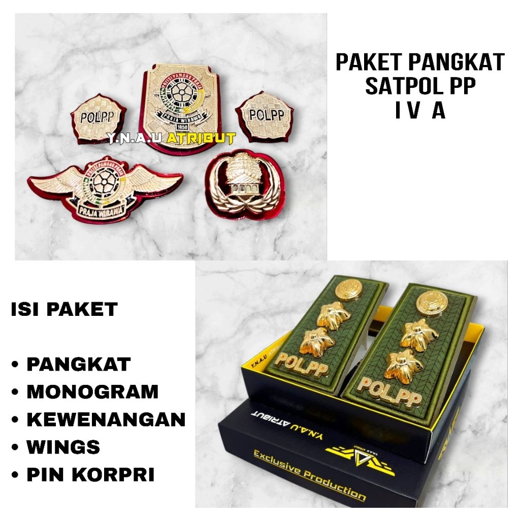 PAKET PANGKAT SATPOL PP 4A EXCLUSIVE / SET PANGKAT POL PP 4A EXCLUSIVE