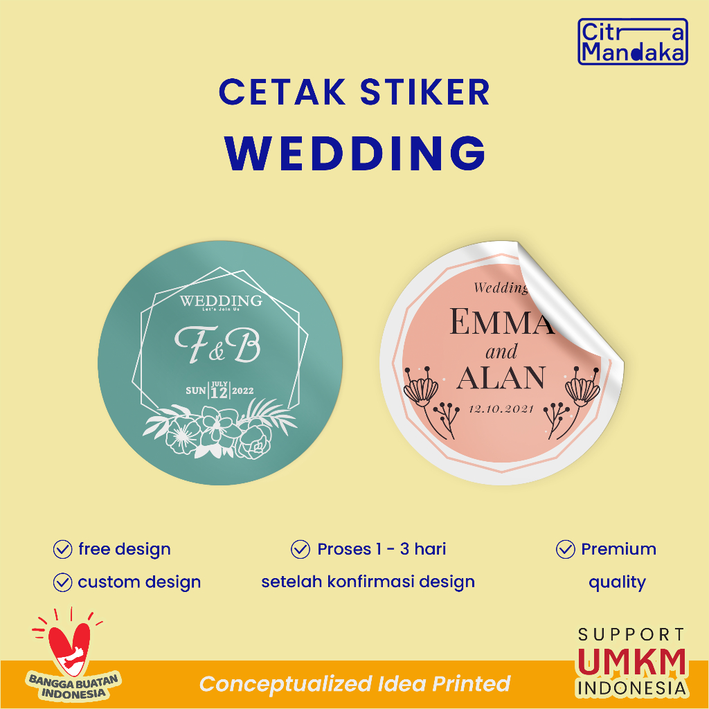 

Stiker Wedding Bulat Souvenir Pernikahan Custom | Cetak Sticker Ucapan TerimaKasih Souvenir Pernikahan