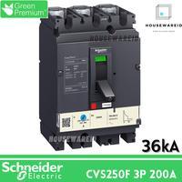 MCCB 3p 200a 3 Phase 200 Ampere Schneider CVS250F LV525332 Original