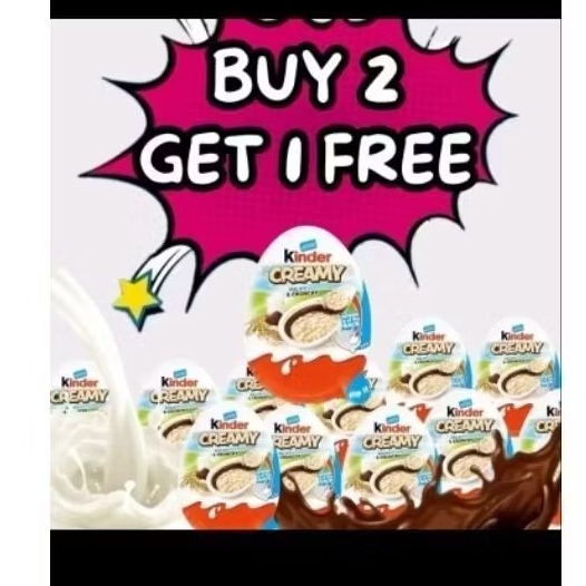 

Kinder creamy Buy 2 get 1 Free ambyar