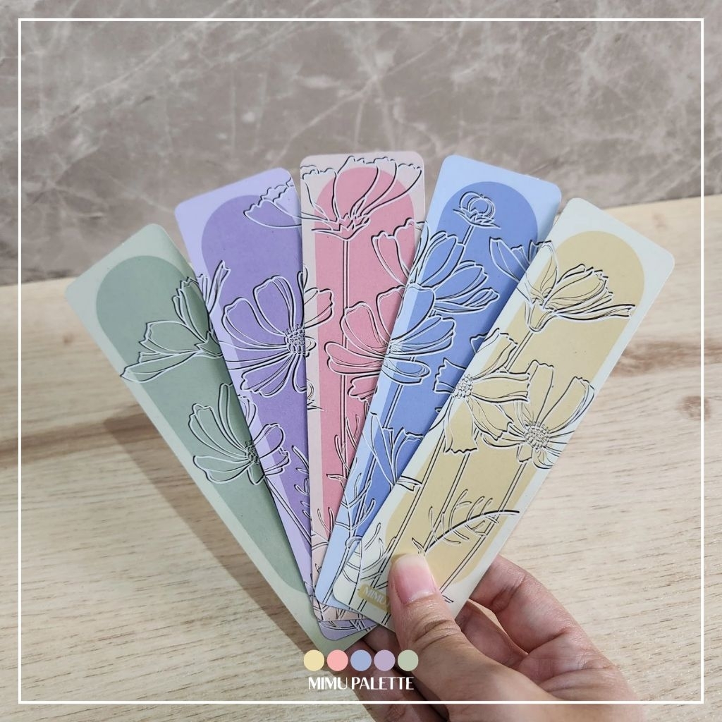 

Set 5 Pcs Pembatas Buku Kertas Paper Bookmark Flower Bloom Mimu Palette