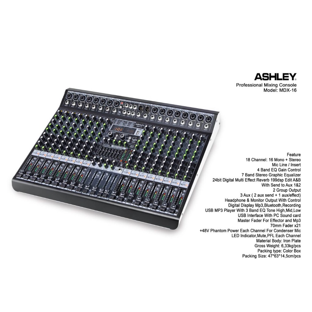 Mixer Ashley MDX 16 Original 16 Channel