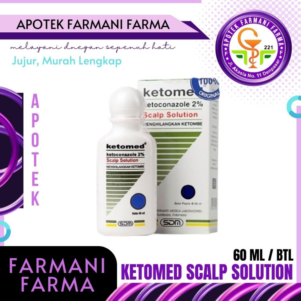 KETOMED 2% SCALP SHAMPOO / SHAMPOO ANTI KETOMBE / SHAMPOO RAMBUT GATAL AKIBAT KETOMBE / OBAT KETOMBE