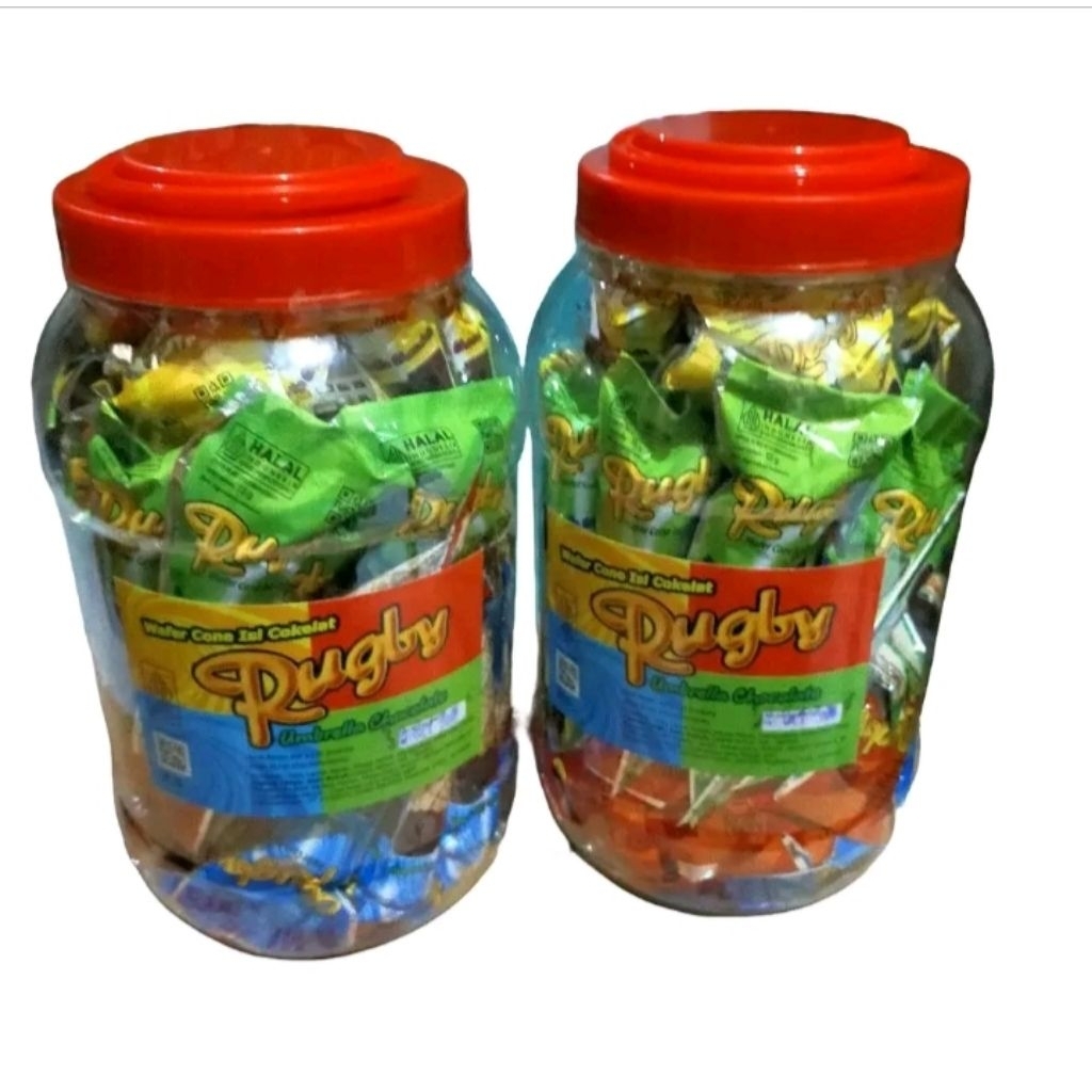

RUGBY WAFER CONE COKLAT TOPLES ISI 60 PCS