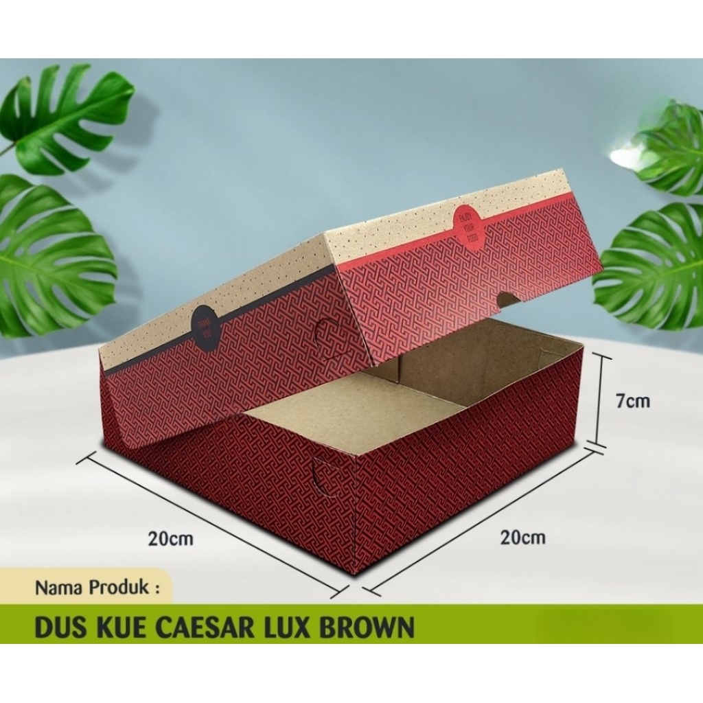

Dus kue 20cm x 20cmx 7cm Caesar Lux Brown/Dus Hansel