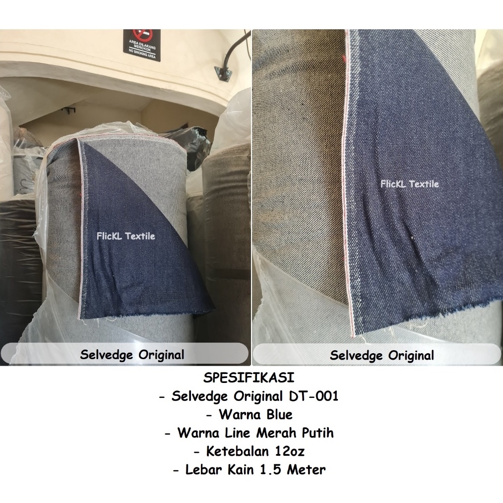 KODE G1K Kain Selvedge Original Bahan Selvedge Jeans Selvedge Denim Selvedge Original Lebar Kain 15 