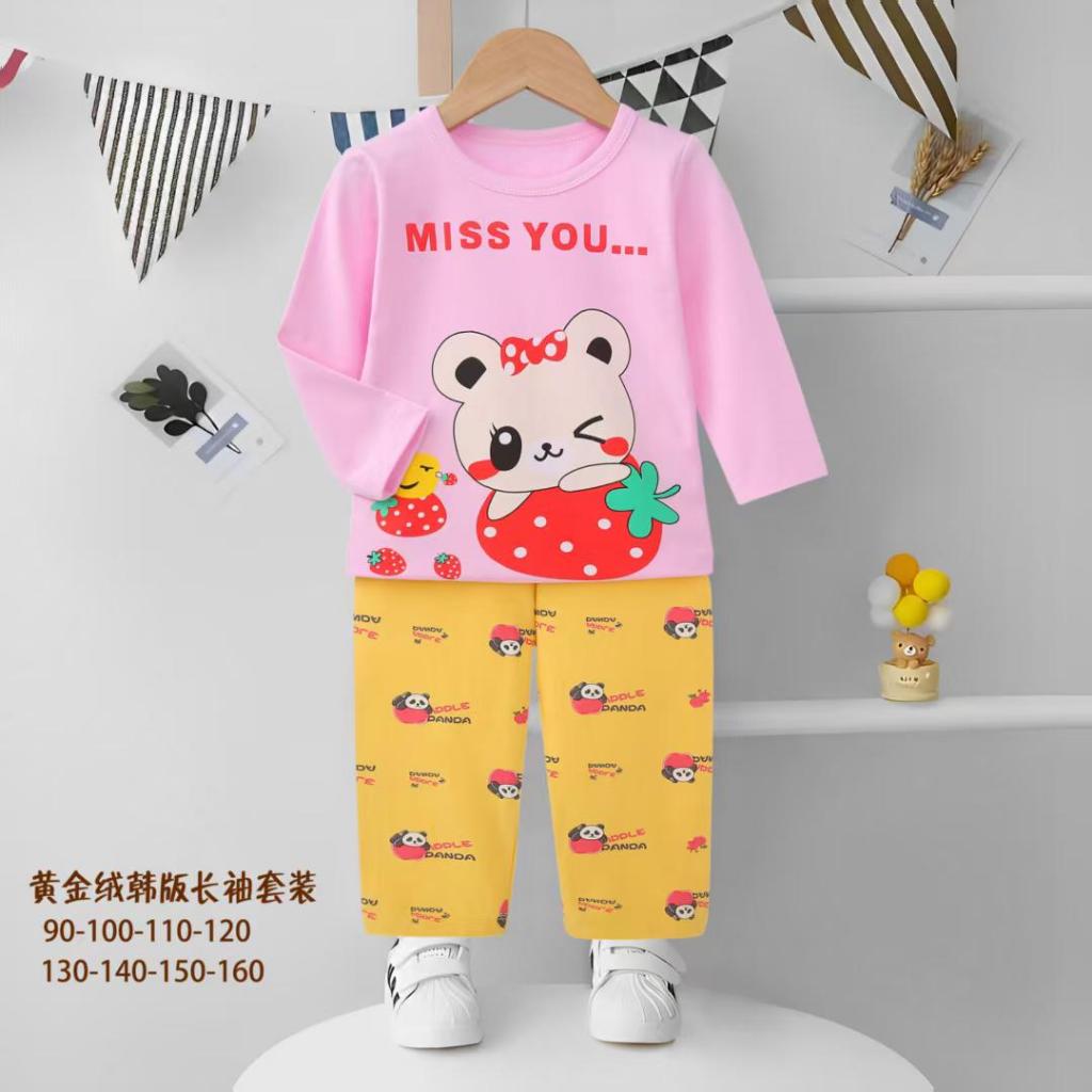Baju tidur piyama anak cewek cowok umur 2tahun sampai 7tahun bahan kaos katun halus adem