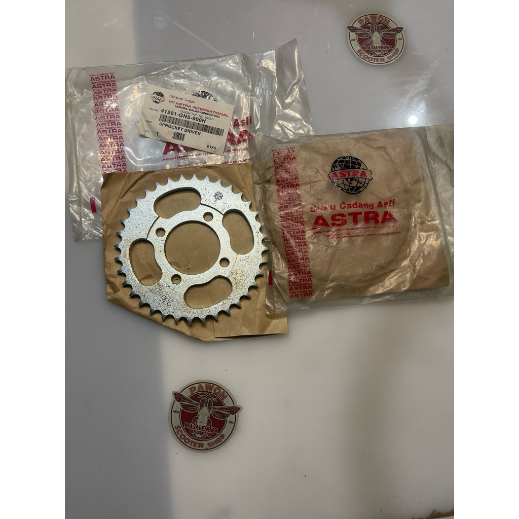 gear gir rantai roda belakang original ori honda astrea grand prima supra x fit lama 100 legenda imp