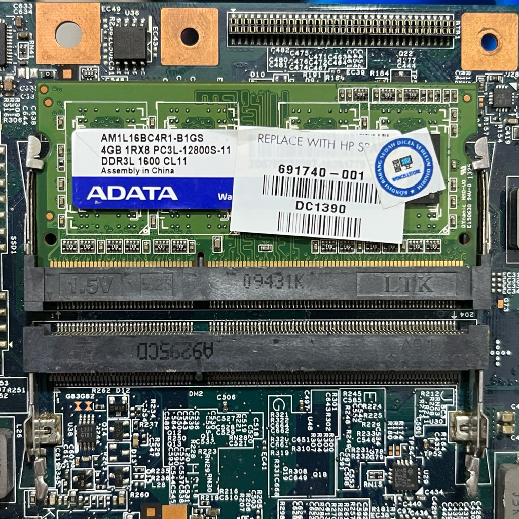 RAM LAPTOP ADATA 4GB 1Rx8 PC3L-12800S DDR3L