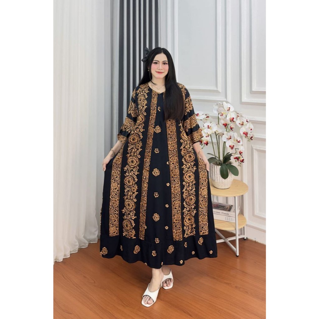 GAMIS SEK DRESS JUMBO LD 120 125 130 135 140 MODEL TERBARU GAMIS JUMBO XXL LD 120 130 KEKINIAN