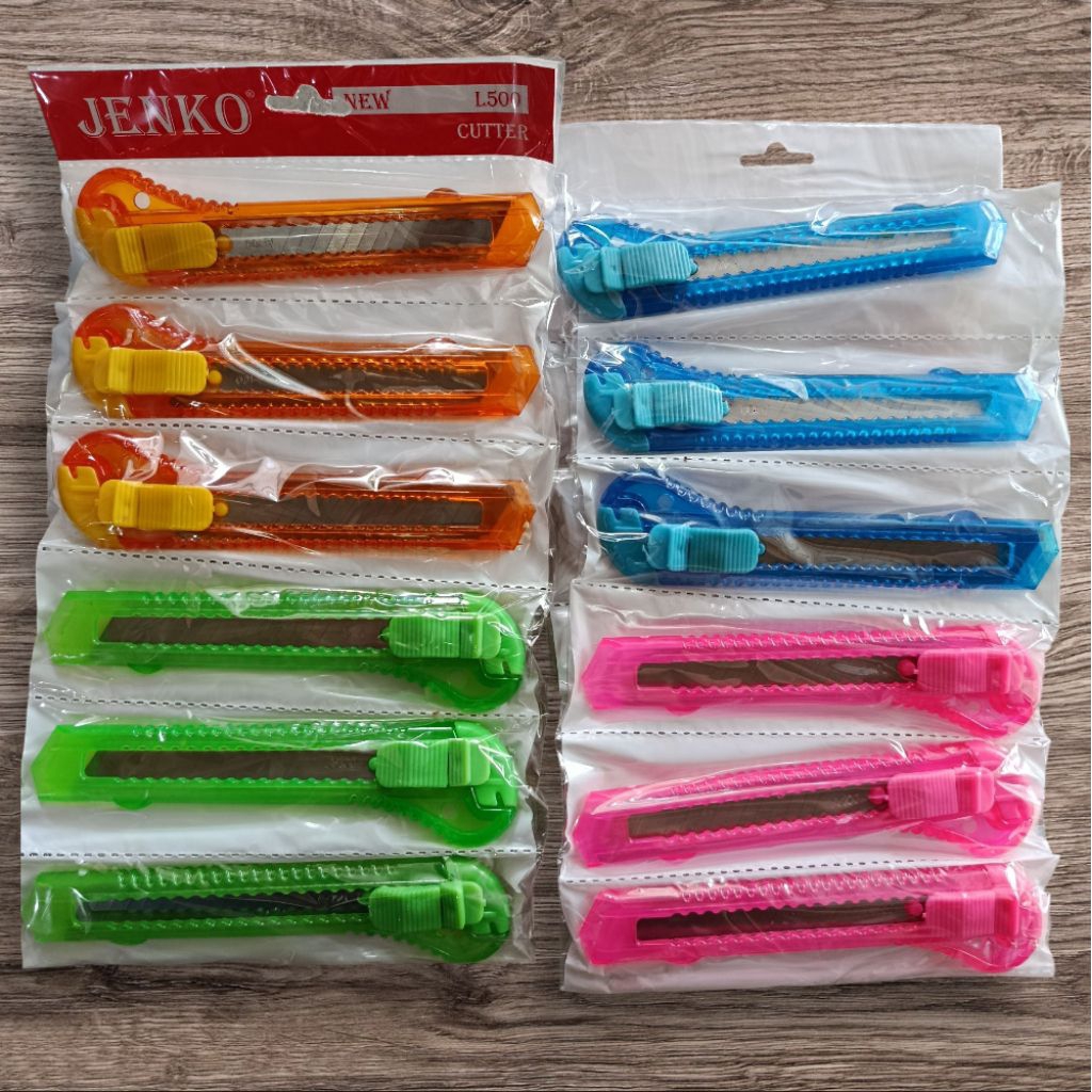 

(12pcs)pisau cutter bening tran Besar