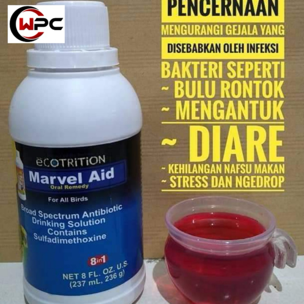 MARVEL AID ORAL REMEDY obat antibiotik untuk burung berkicau