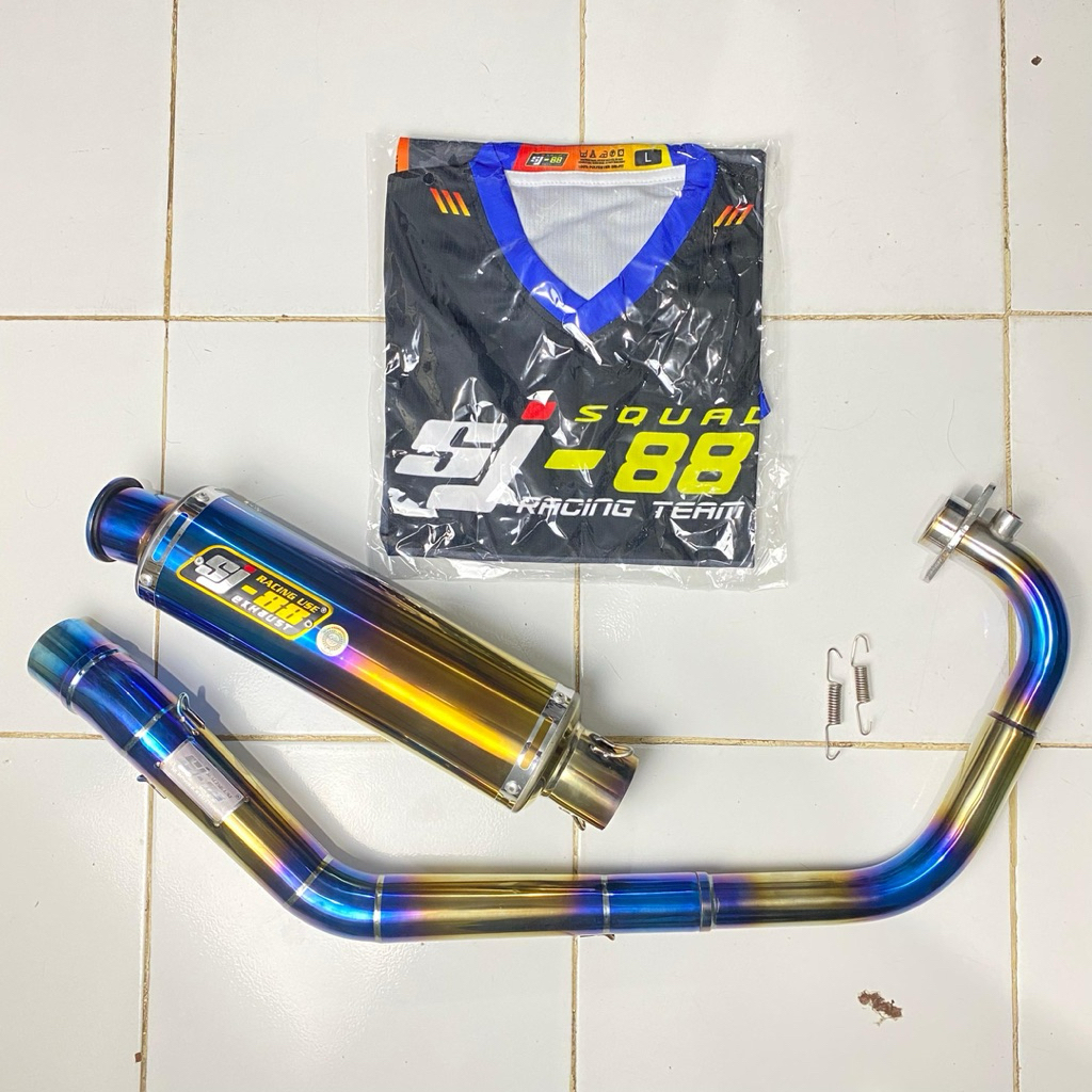 knalpot sj88 satria injeksi gp abadi bluegold
