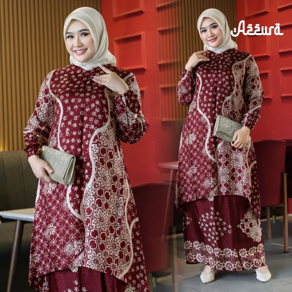 STELAN BATIK VISCOSE,BAJU KURUNG MELAYU KEKINIAN SET KONDANGAN WANITA ELEGAN,SET BAJU MUSLIM