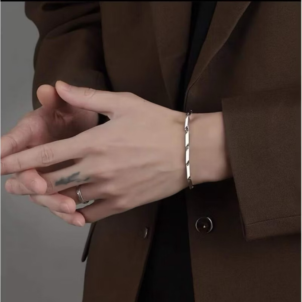 GELANG RANTAI PADI TITANIUM PRIA DAN WANITA