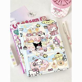 

Buku Tulis Aesthetic Motif Sanrio Mix Karakter size A5 / Notebook Diary Book Buku Catatan Sanrio