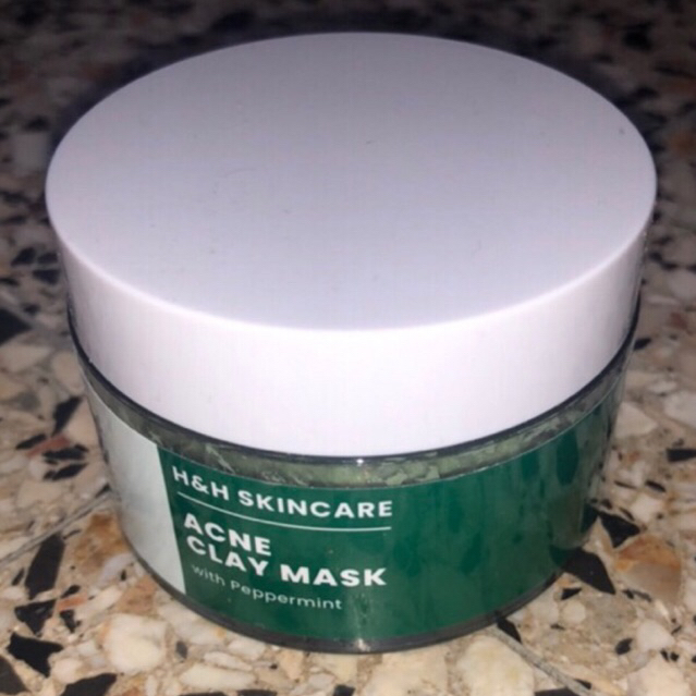 HnH ACNE CLAY MASK WITH PEPPERMINT H&H PRELOVED HNH skincare official