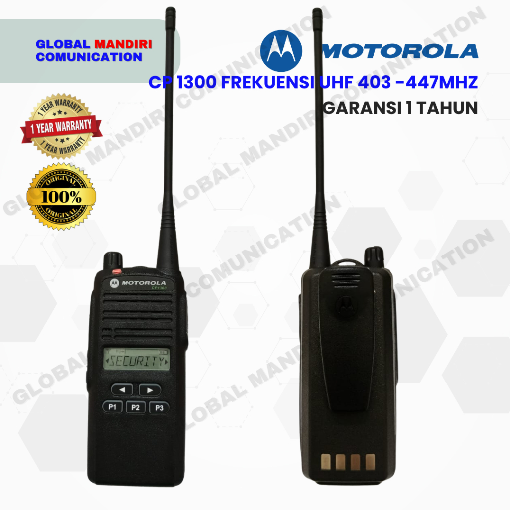 HT Motorola Cp 1300 Frekuensi UHF 403 - 447MHZ Bergaransi