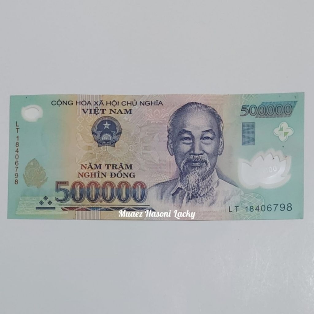 Dong Vietnam Uang Asing Pecahan 500000 Dong Polymer