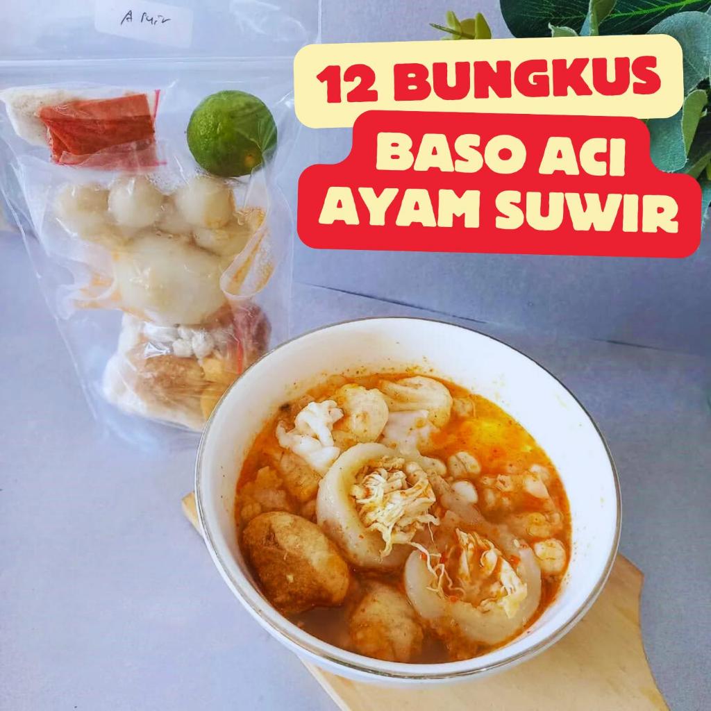 

Baso Aci Ayam Suwir 12 Bungkus Hemat Untuk Stok Dirumah/Jualan