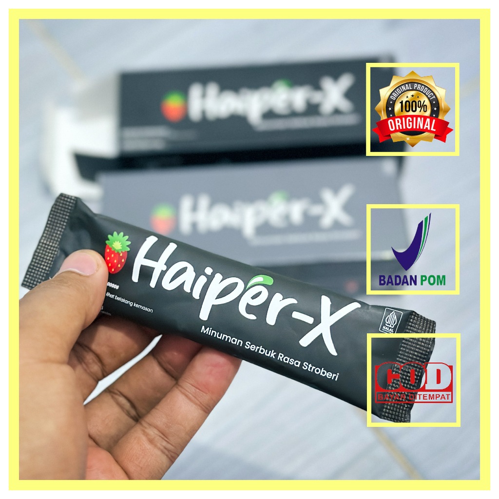 

1 Saset Haiper-X Minuman Rasa Stoberri Bisa COD 100% BPOM