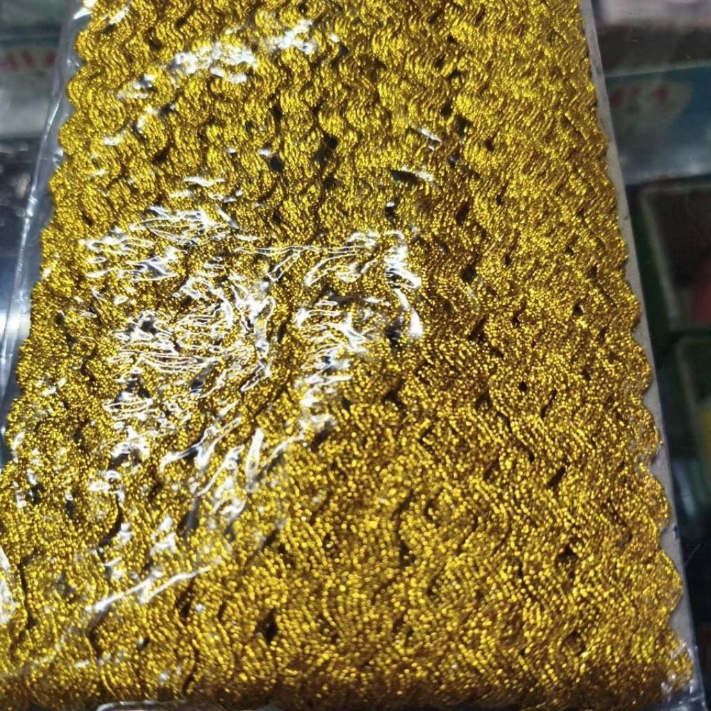 Renda emas gold biku (meteran)